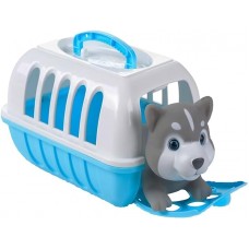 Dog Carrier Playset, Includes Mini Pet Carrier with Husky Toy, Dog Toy Play Set for Hours of Imagination, Travel Toys for Children, Great Gift Idea for Ages 3 and Up