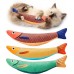 Cat Toys Saury Fish, 3 Pack Catnip Crinkle Sound Toys Soft and Durable, Interactive Cat Kicker Toys for Indoor Kitten Exercise 9.4 Inches for All Breeds