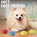 4 Pack 2.8" Smiley Face Squeaky Dog Toys Soft Dog Balls Latex Rubber Squeak Dog Toys for Small Medium Puppy Pet Dogs (Emoji)